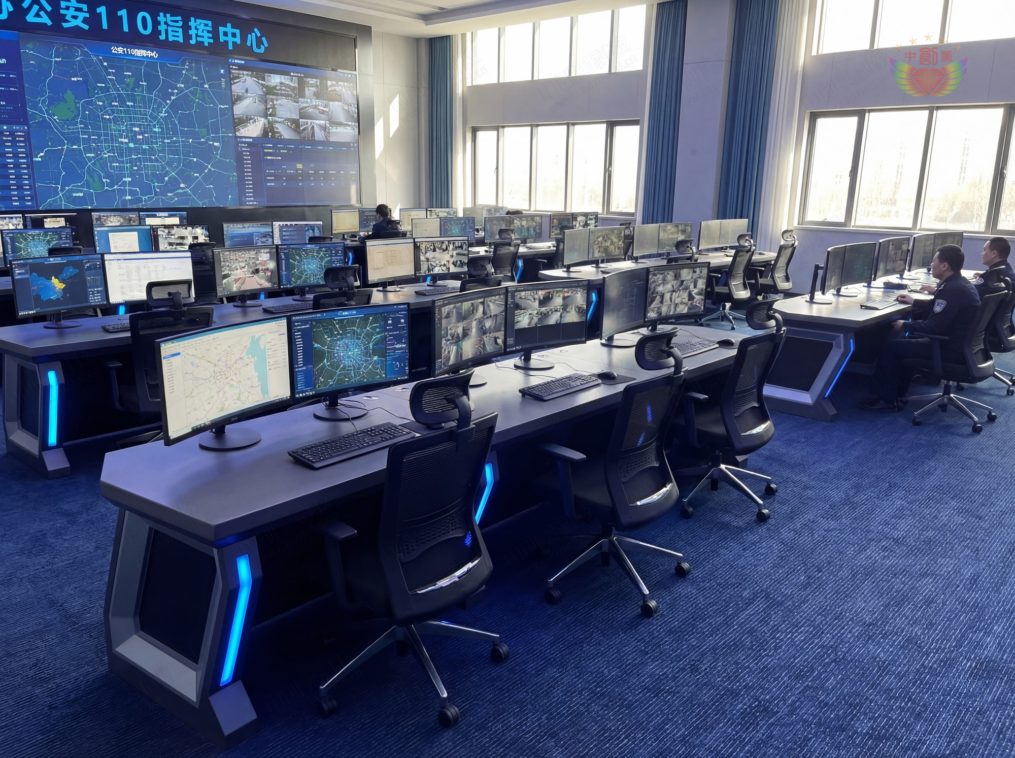 監控中心會議條桌照片