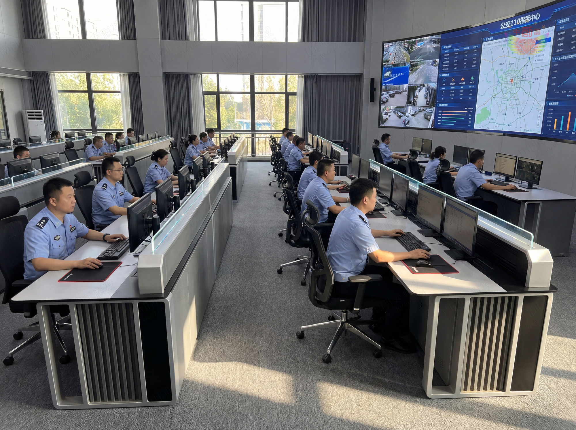 新一代科技風監控操作臺圖片