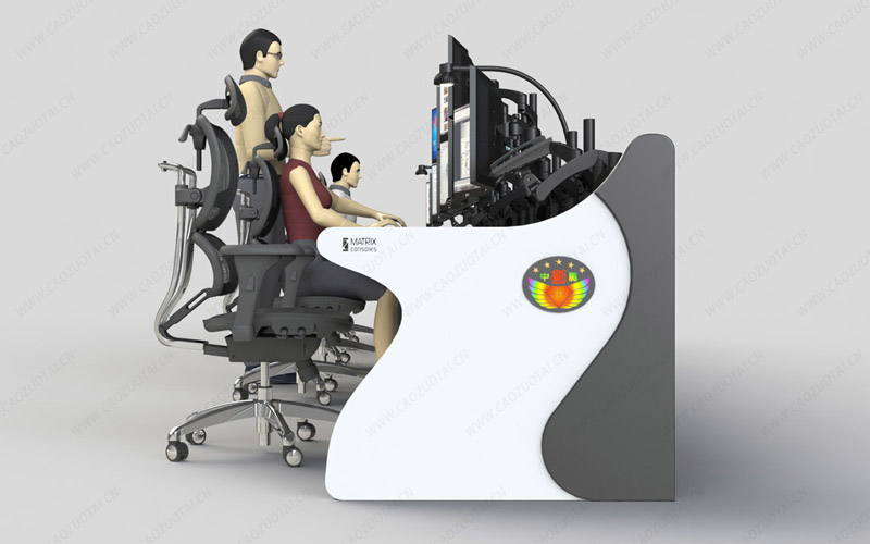 監(jiān)控操作臺側(cè)視效果示意圖